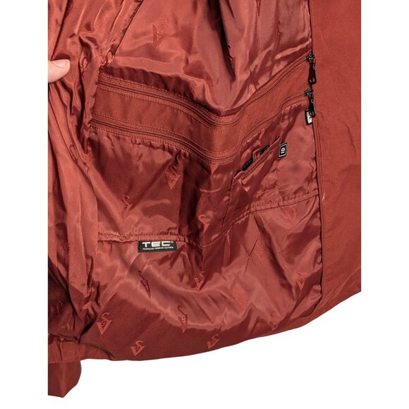 ScotteVest Womens Rust TEC Travel Trench XXL Double-Breasted Belted Coat Pockets - Picture 13 of 16